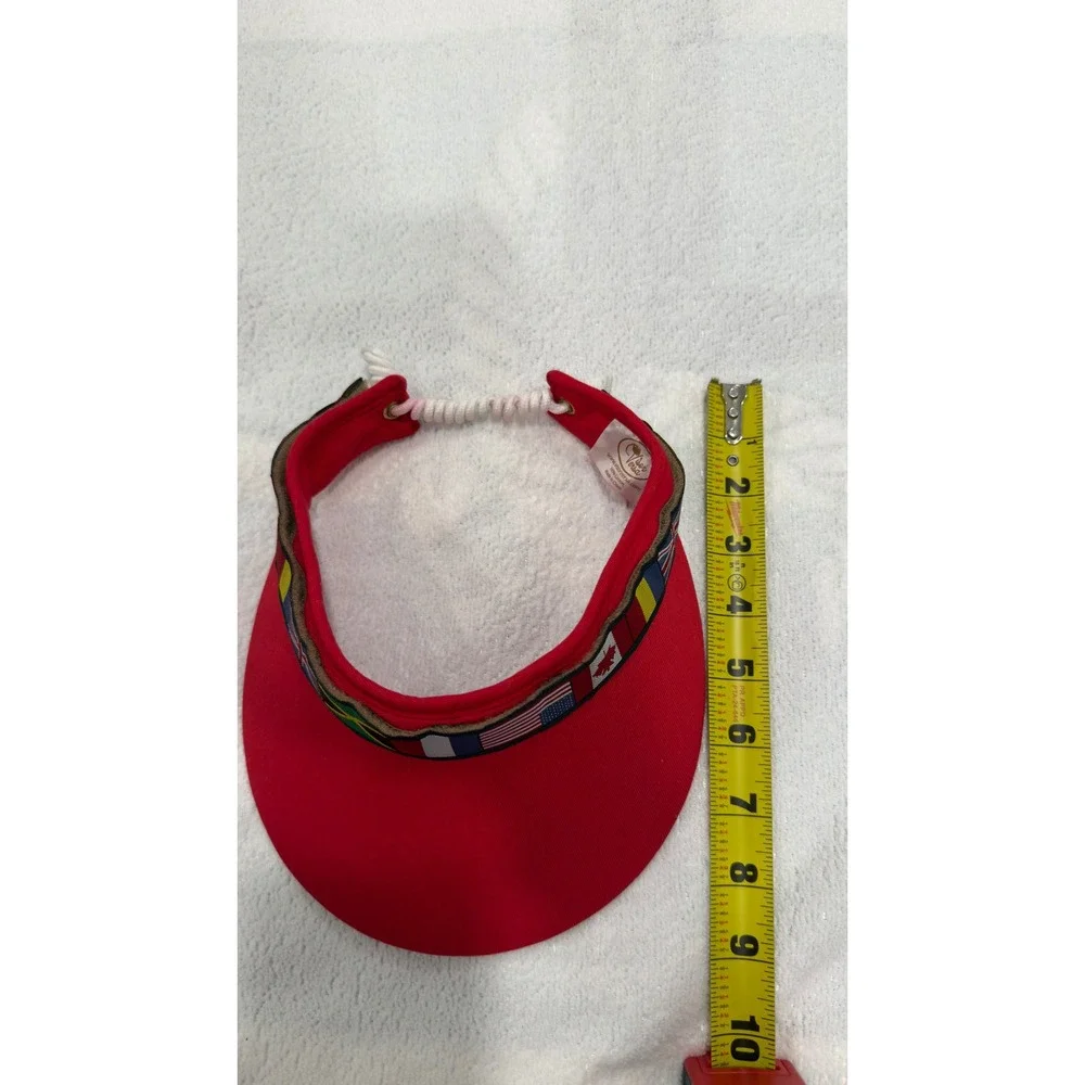 Visor Versa Red Cotton‎ Sun Visor International Flags Interchangeable Band